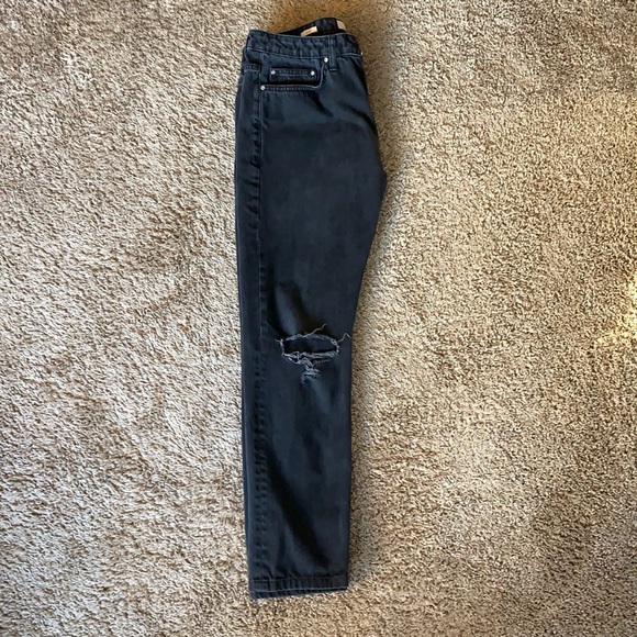 TOPMAN ripped skinny jeans BLK - Picture 5 of 6